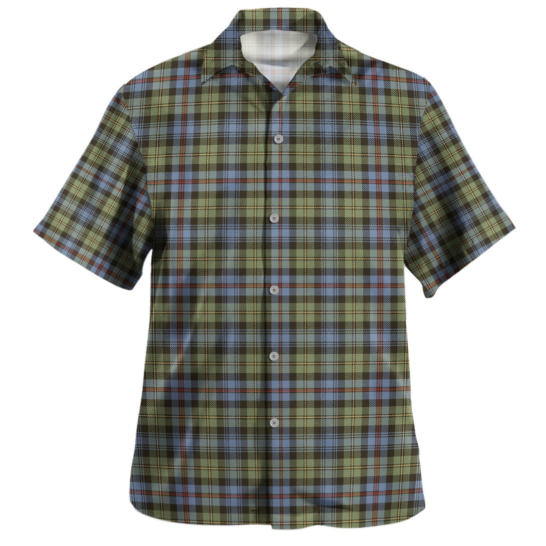 Baillie of Lamington Weathered Clan Badge Tartan Hawaiian Shirt