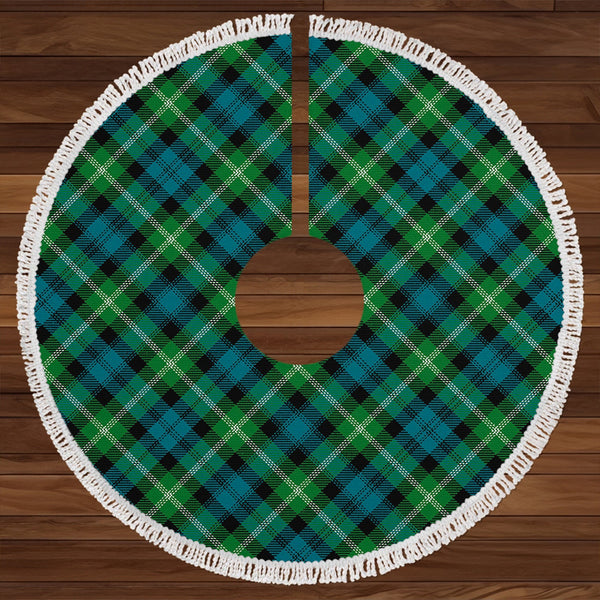 Baillie of Polkemmet Ancient Clan Badge Tartan Christmas Tree Skirt