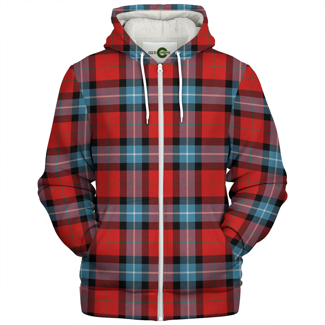 Baillie of Polkemmet Red Clan Badge Tartan Sherpa Hoodie