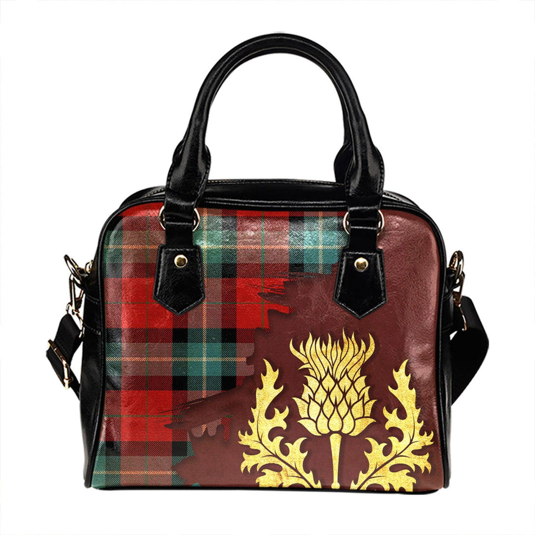 Baillie of Polkemmet Red Tartan Shoulder Handbag Thistle Oldest Style