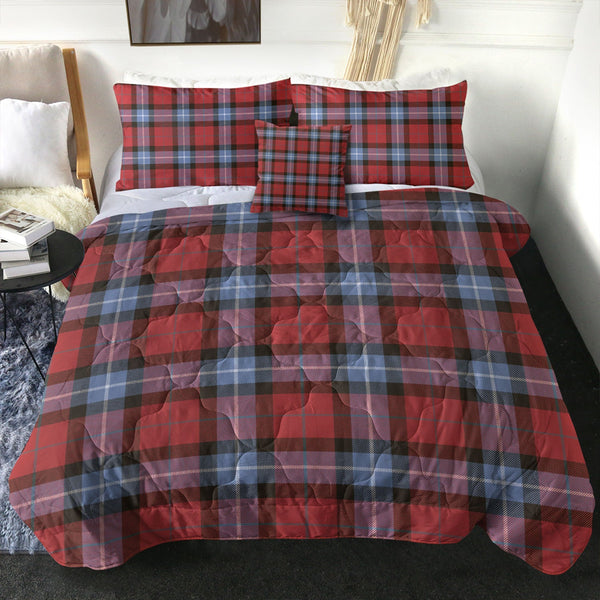 Baillie of Polkemmet Red Weathered Clan Badge Tartan Comforter