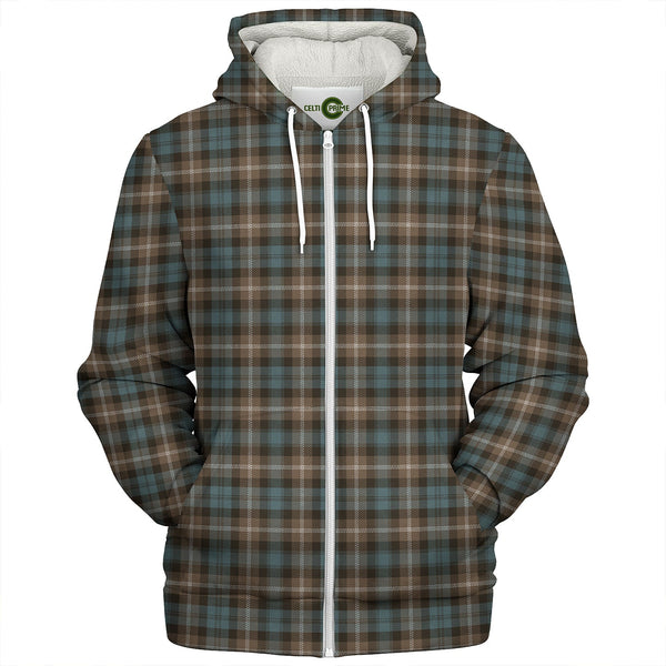 Baillie of Polkemmet Weathered Clan Badge Tartan Sherpa Hoodie