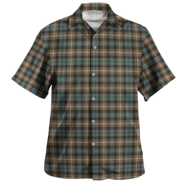 Baillie of Polkemmet Weathered Clan Badge Tartan Hawaiian Shirt