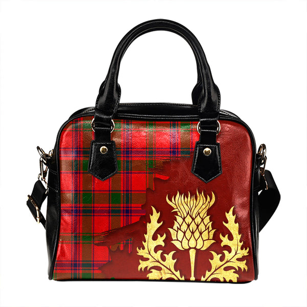 Bain Tartan Shoulder Handbag Thistle Oldest Style