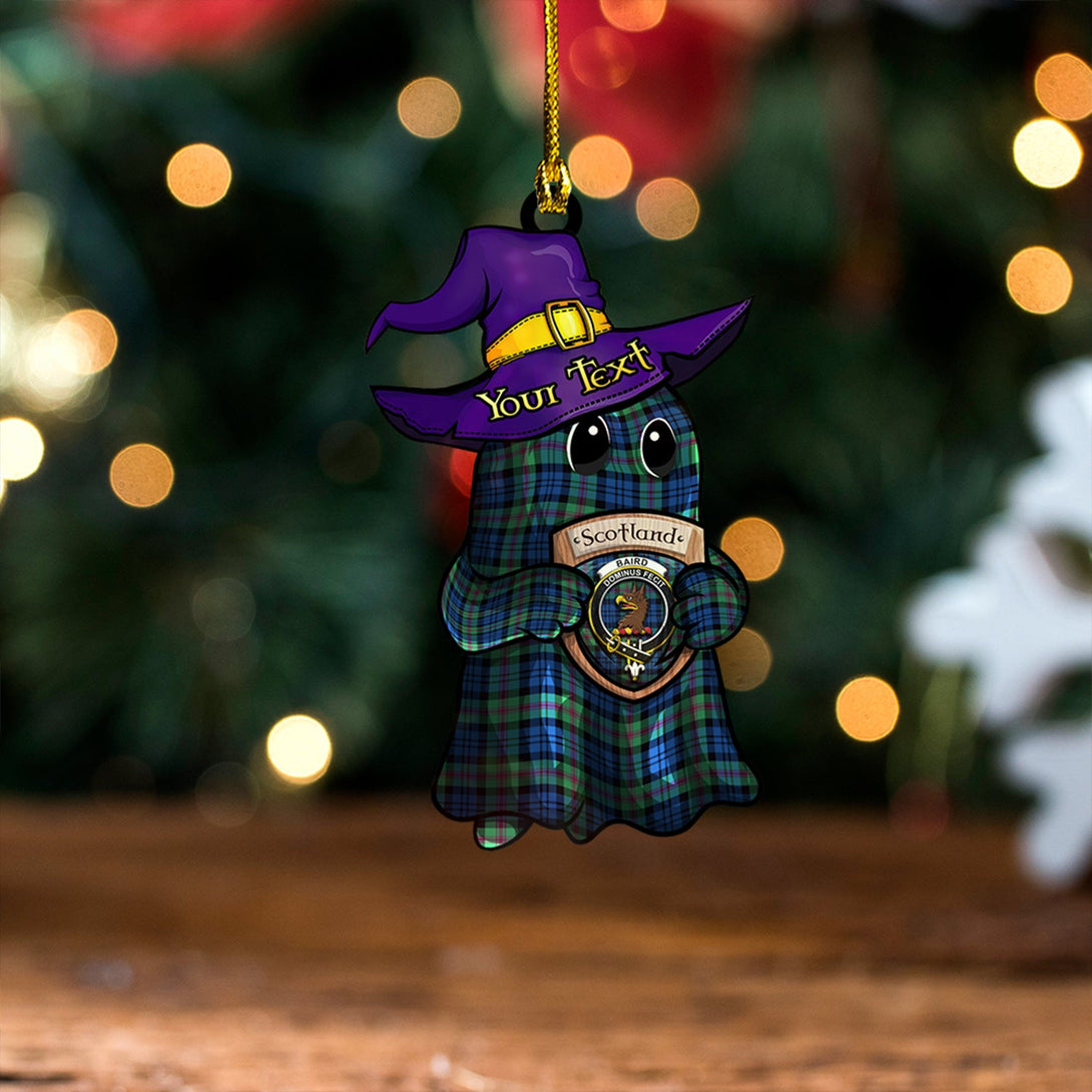 Baird Ancient Clan Badge Tartan Wood Acrylic Ornament Halloween Ghost