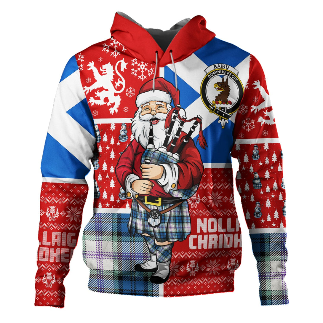 Baird Dress Dance (Baines Dress Dance) Clan Badge Tartan Hoodie Scotland Christmas Santa