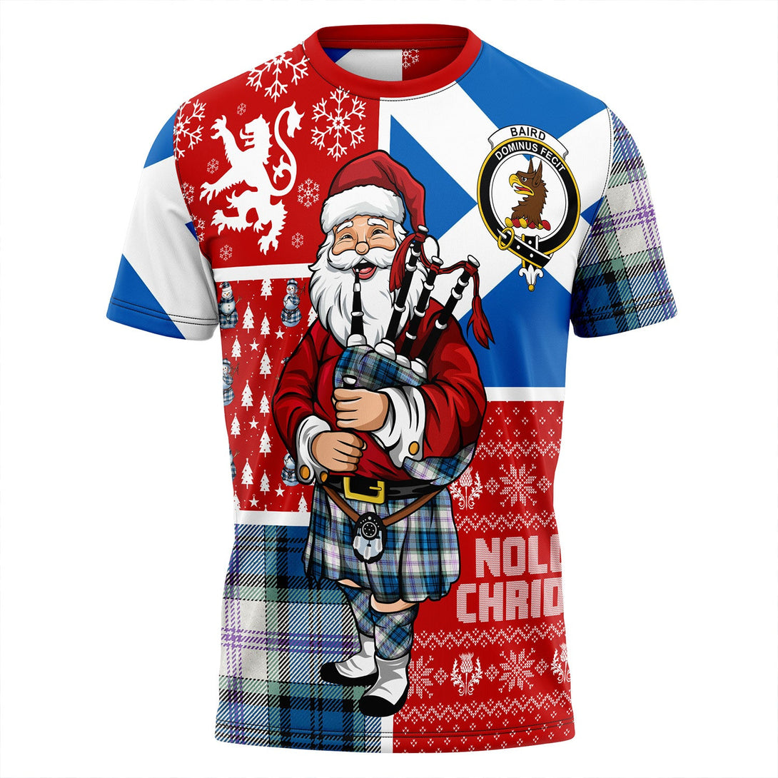 Baird Dress Dance (Baines Dress Dance) Clan Badge Tartan T-Shirt Scotland Christmas Santa