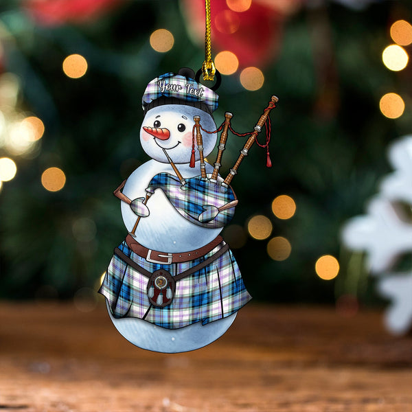 Baird Dress Dance (Baines Dress Dance) Clan Badge Tartan Wood Acrylic Ornament Snowman Bagpipe Personalized