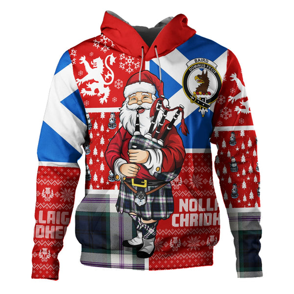 Baird Dress (Baines Dress) Clan Badge Tartan Hoodie Scotland Christmas Santa