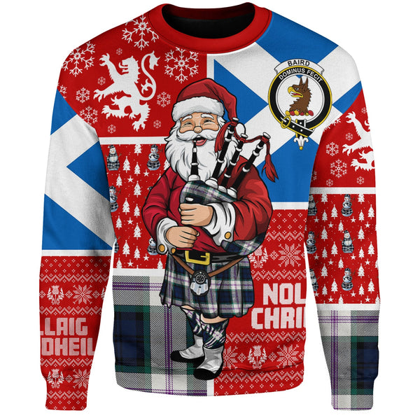 Baird Dress (Baines Dress) Clan Badge Tartan Sweatshirt Scotland Christmas Santa