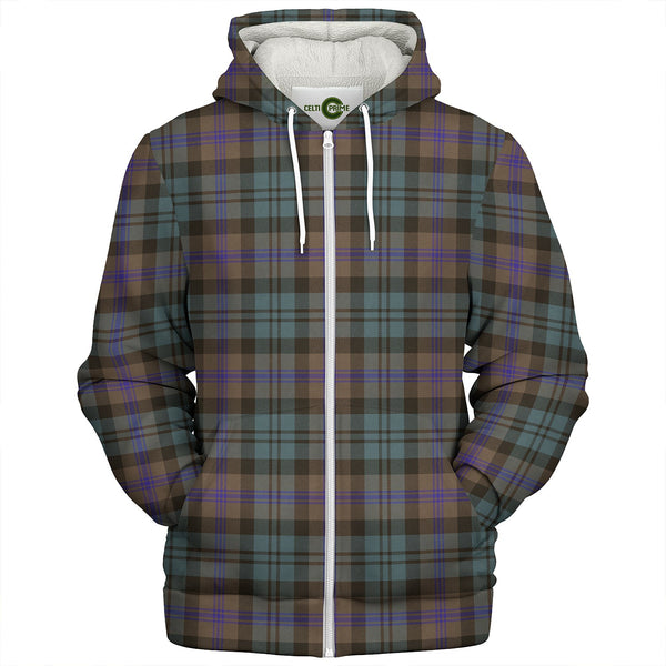 Baird (Baines) Weathered Clan Badge Tartan Sherpa Hoodie