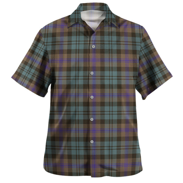 Baird (Baines) Weathered Clan Badge Tartan Hawaiian Shirt