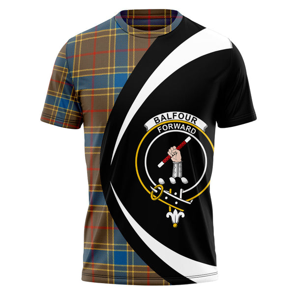 Balfour Ancient Clan Badge Tartan T-Shirt Circle Style Personalized