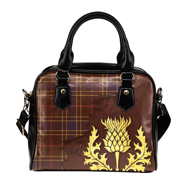 Balfour Weathered Tartan Shoulder Handbag Thistle Oldest Style