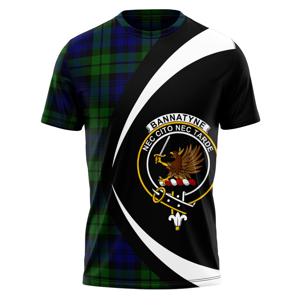 Bannatyne Clan Badge Tartan T-Shirt Circle Style Personalized