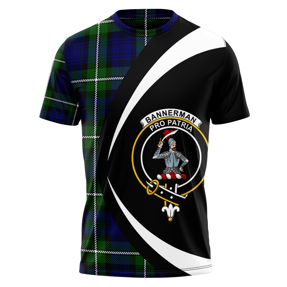 Bannerman Clan Badge Tartan T-Shirt Circle Style Personalized