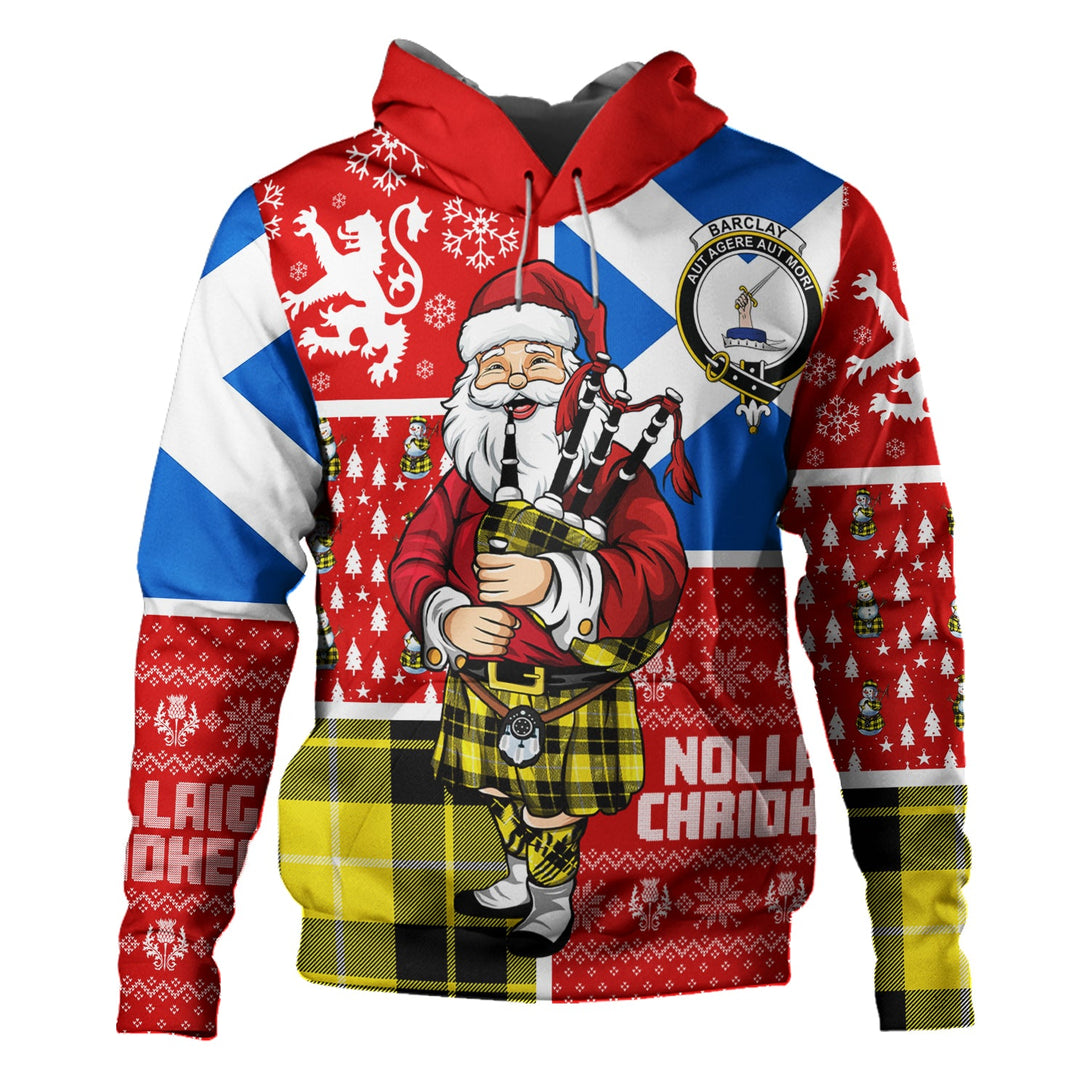 Barclay Dress Modern Clan Badge Tartan Hoodie Scotland Christmas Santa