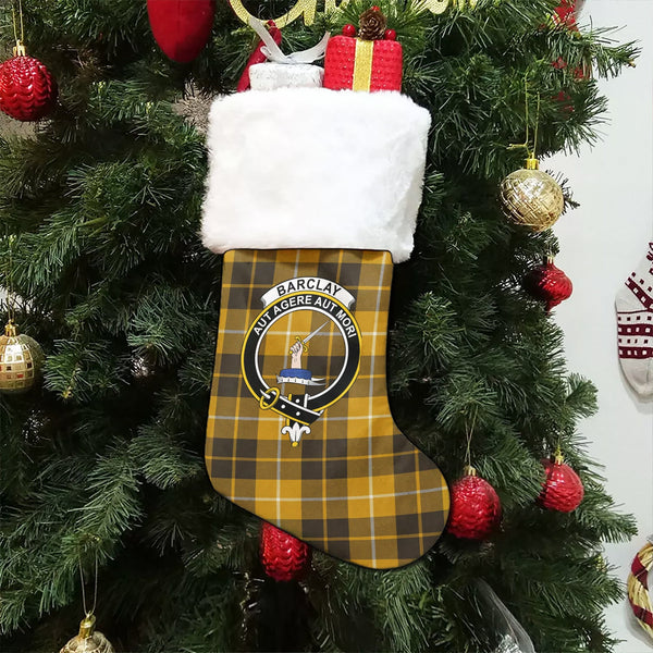 Barclay Dress Weathered Clan Badge Tartan Christmas Stocking