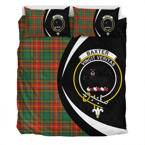 Baxter Ancient Clan Badge Tartan Bedding Set Circle Style