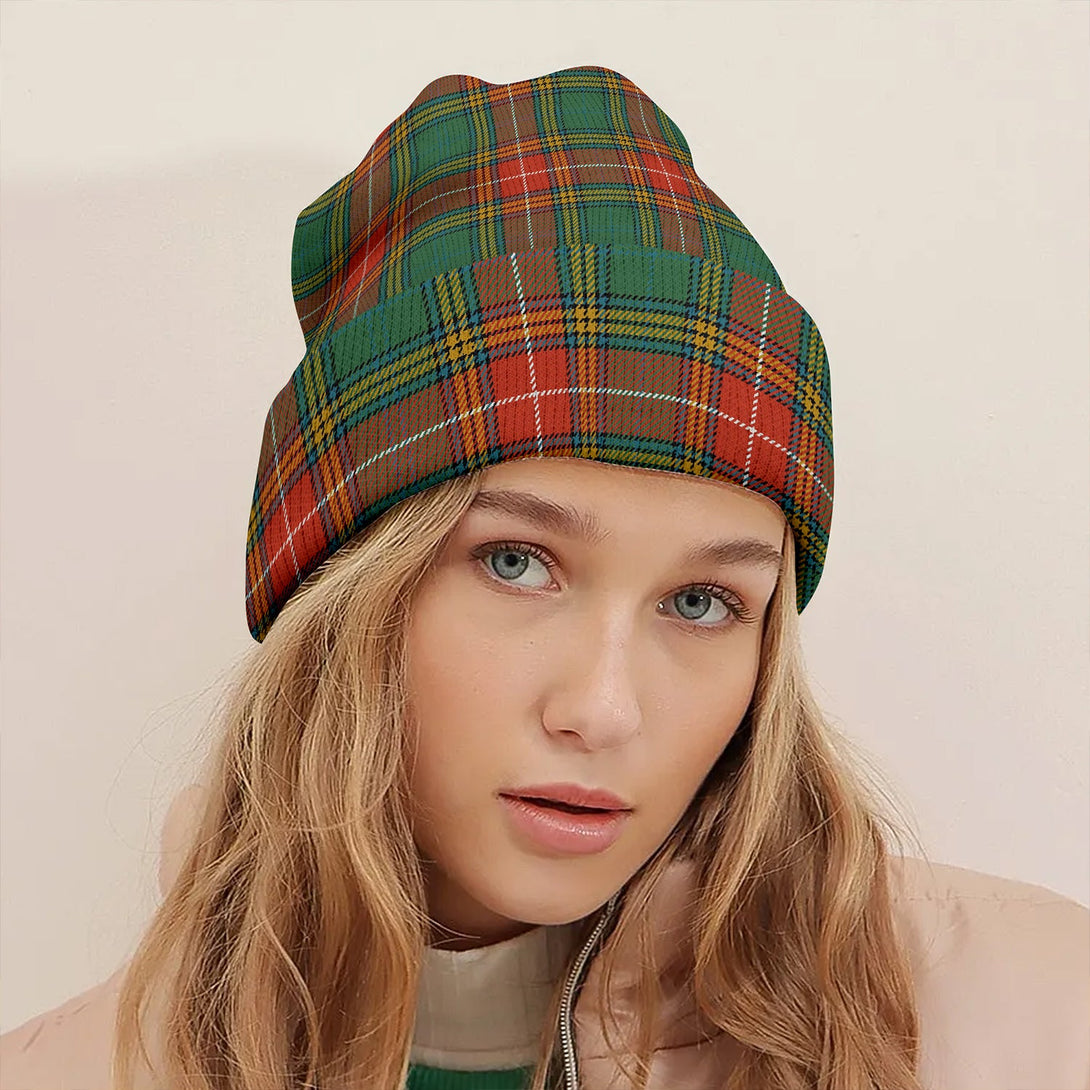 Baxter Ancient Clan Badge Tartan Knitted Beanie