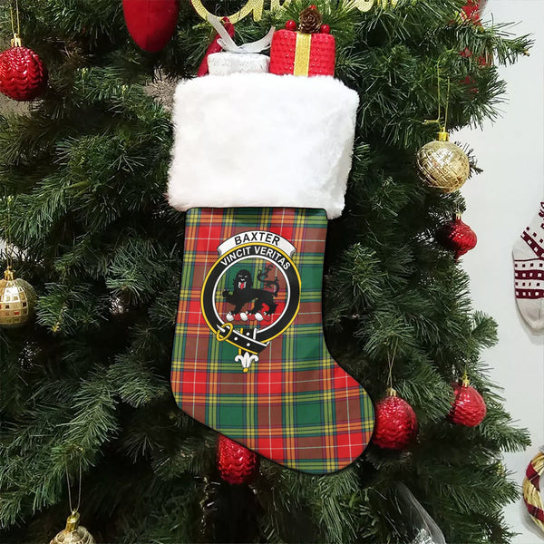 Baxter Modern Clan Badge Tartan Christmas Stocking