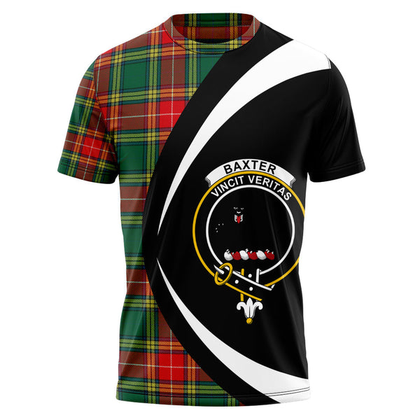 Baxter Modern Clan Badge Tartan T-Shirt Circle Style Personalized