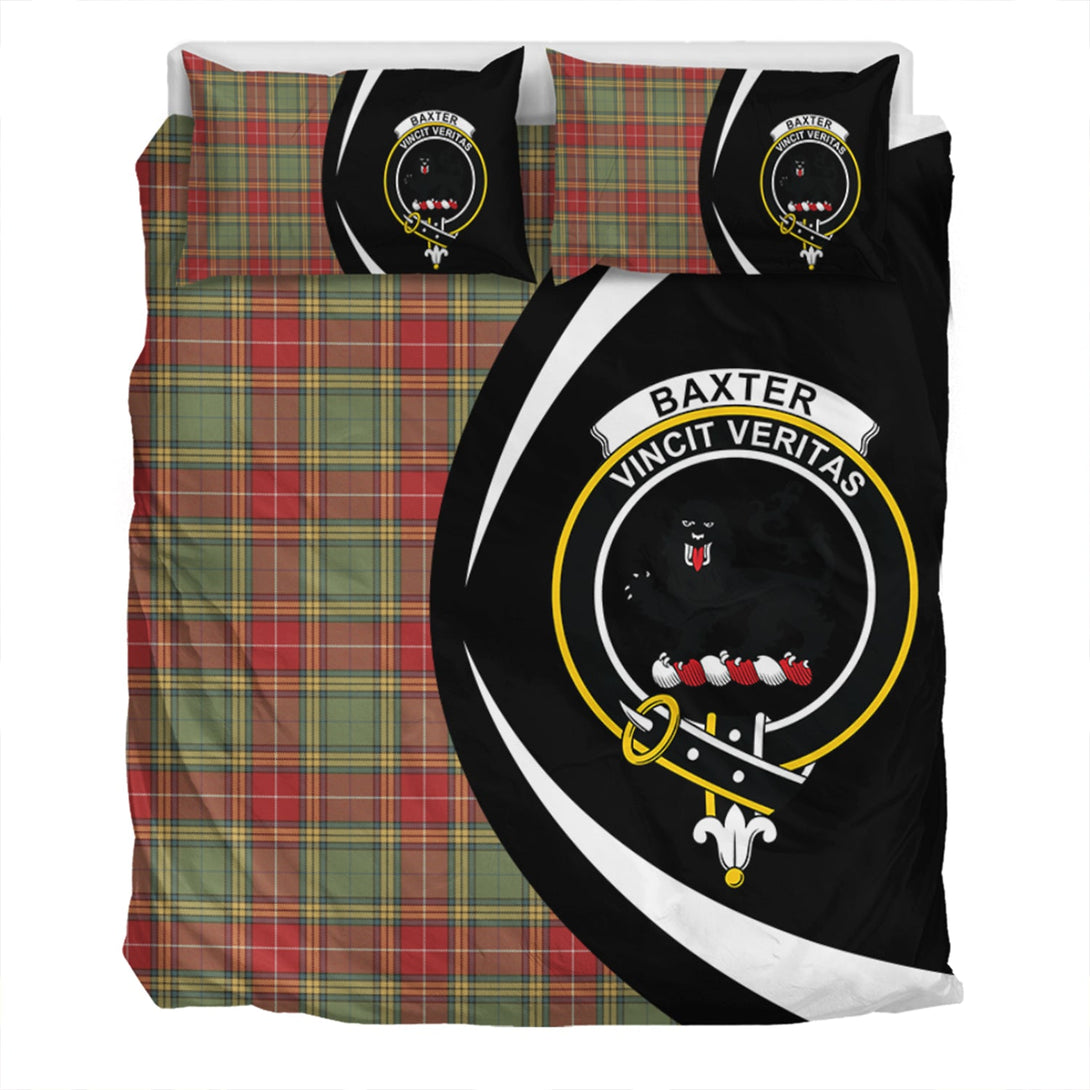 Baxter Weathered Clan Badge Tartan Bedding Set Circle Style