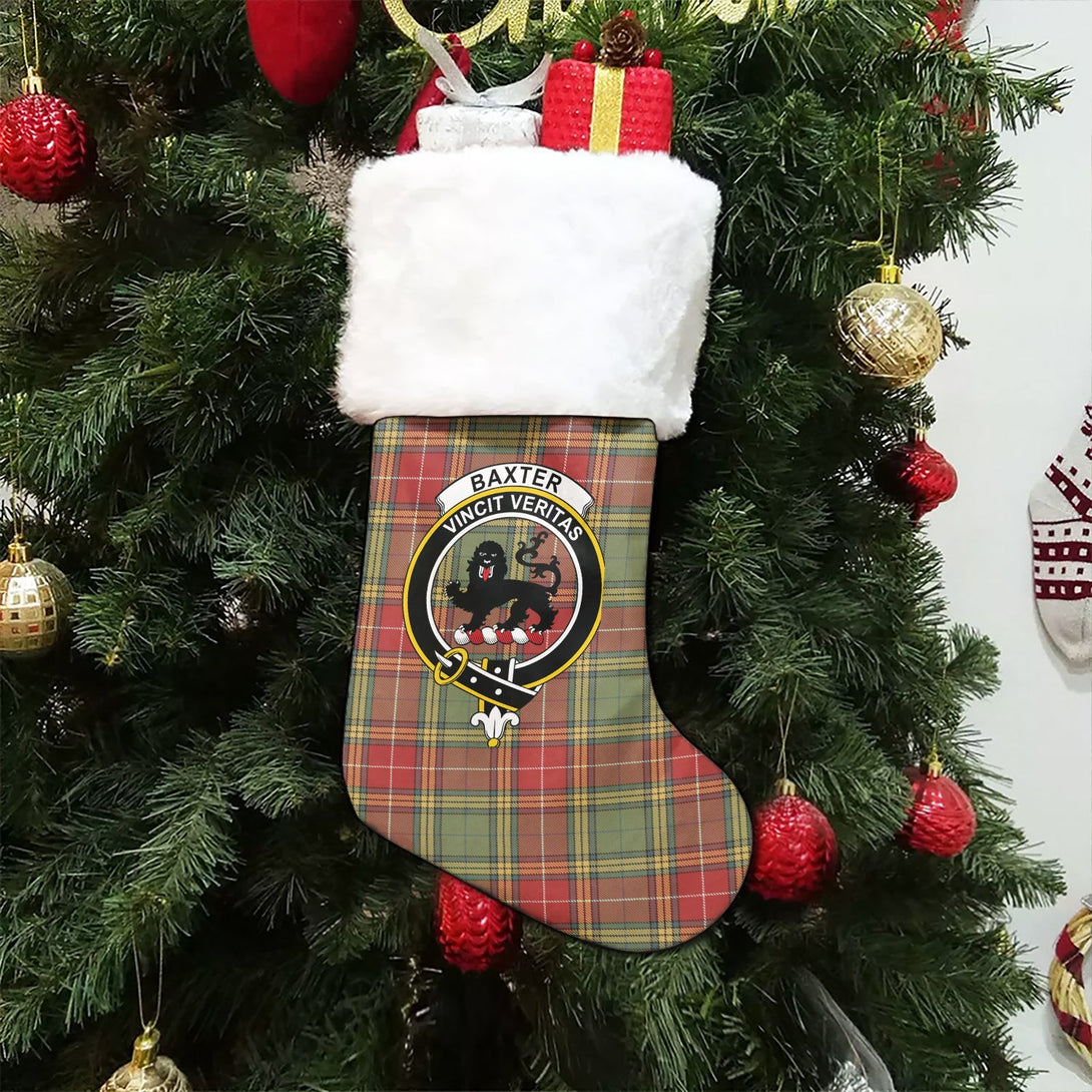 Baxter Weathered Clan Badge Tartan Christmas Stocking