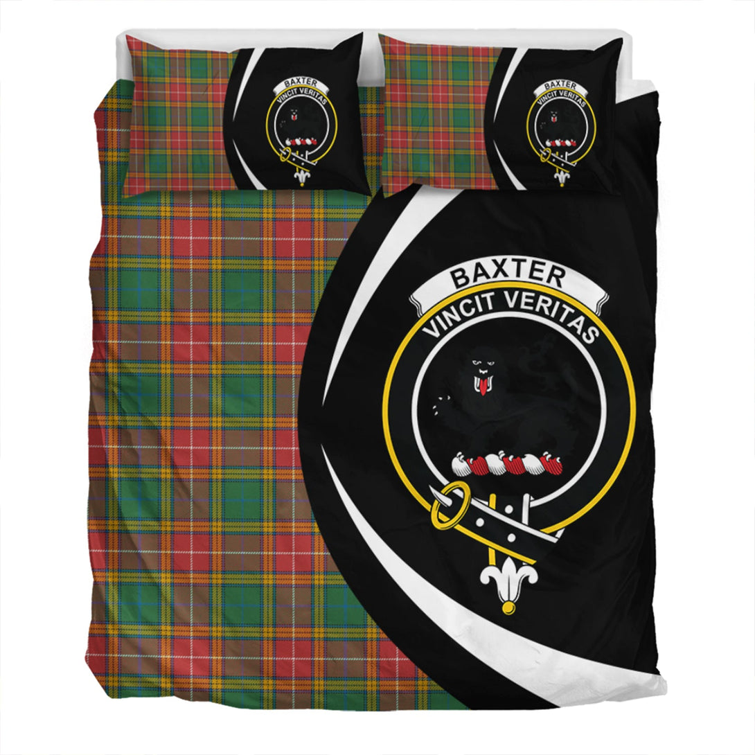 Baxter of Balgavies Ancient Clan Badge Tartan Bedding Set Circle Style