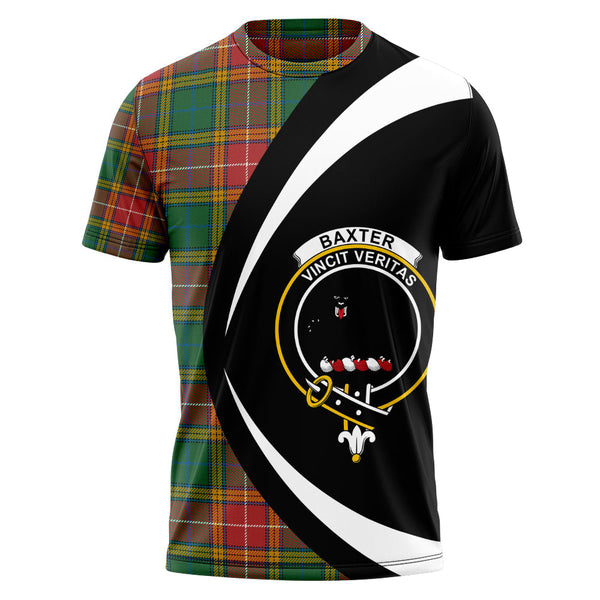 Baxter of Balgavies Ancient Clan Badge Tartan T-Shirt Circle Style Personalized