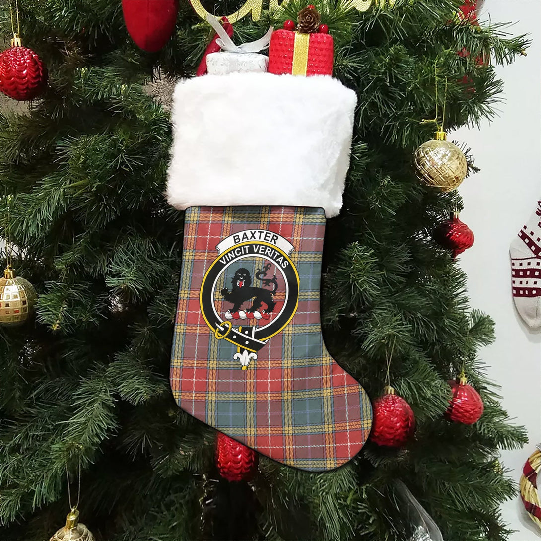 Baxter of Balgavies Weathered Clan Badge Tartan Christmas Stocking