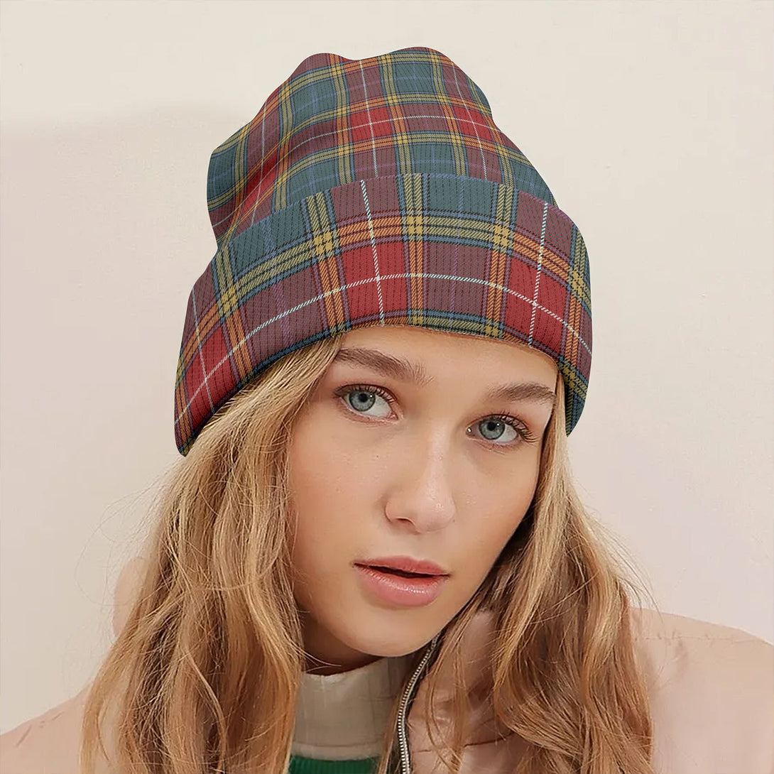 Baxter of Balgavies Weathered Clan Badge Tartan Knitted Beanie