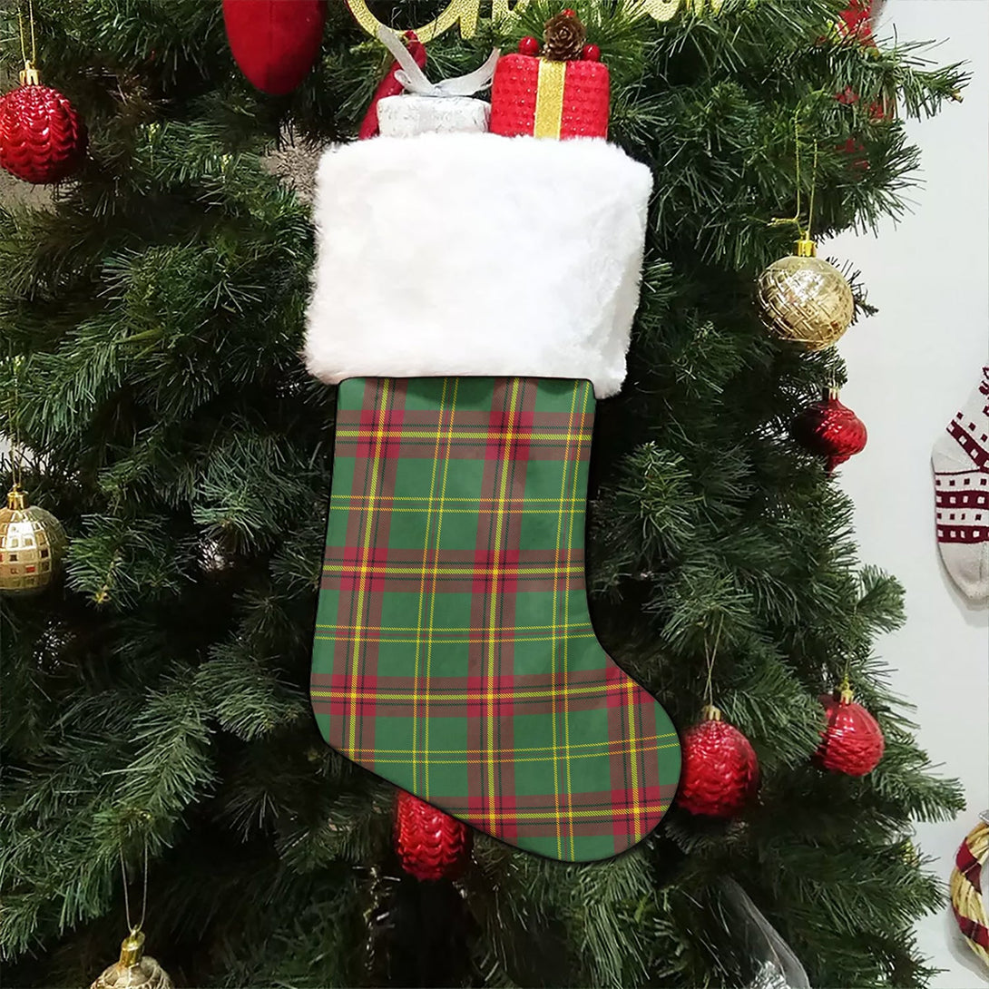 Beard Modern Tartan Christmas Stocking