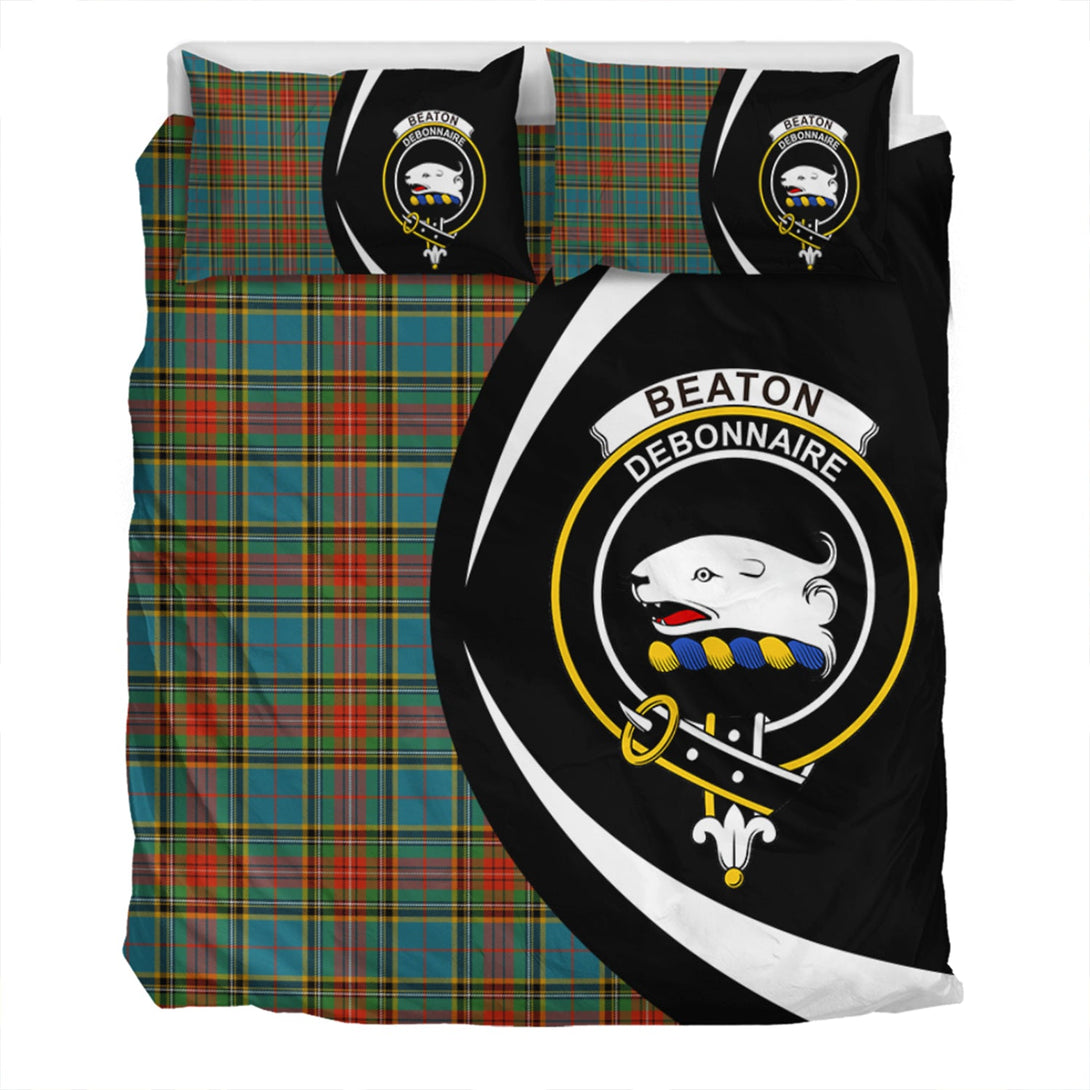 Beaton Ancient Clan Badge Tartan Bedding Set Circle Style