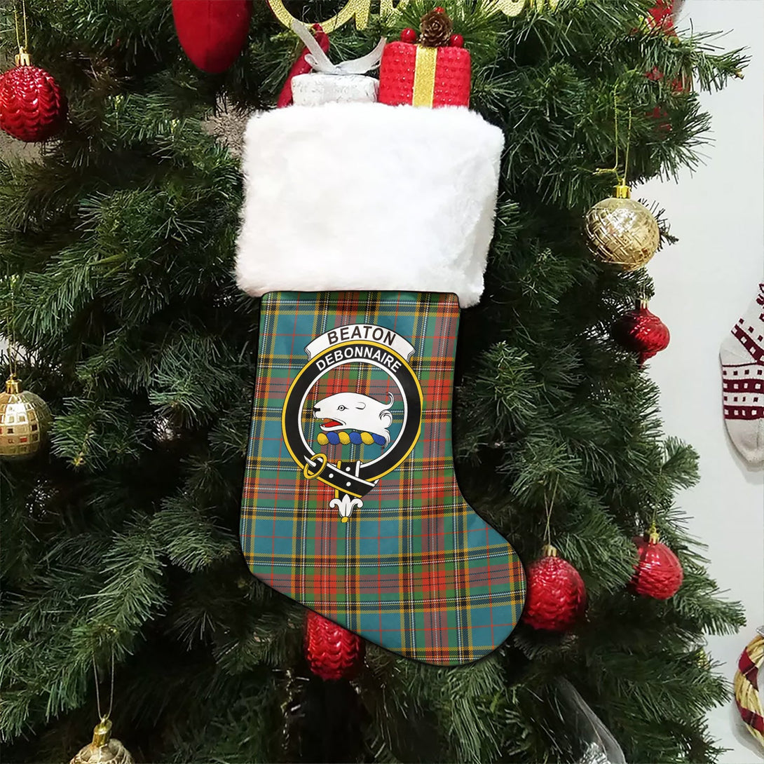 Beaton Ancient Clan Badge Tartan Christmas Stocking