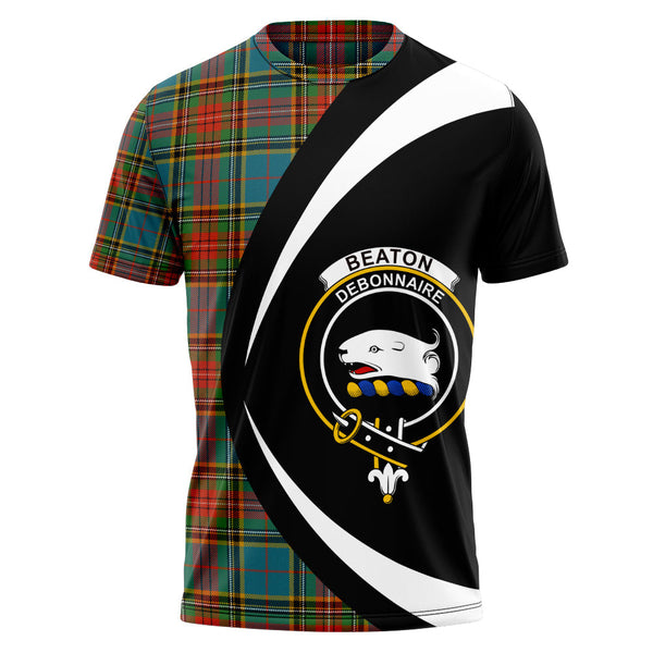 Beaton Ancient Clan Badge Tartan T-Shirt Circle Style Personalized