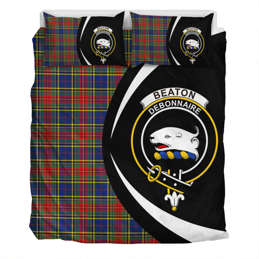 Beaton Modern Clan Badge Tartan Bedding Set Circle Style