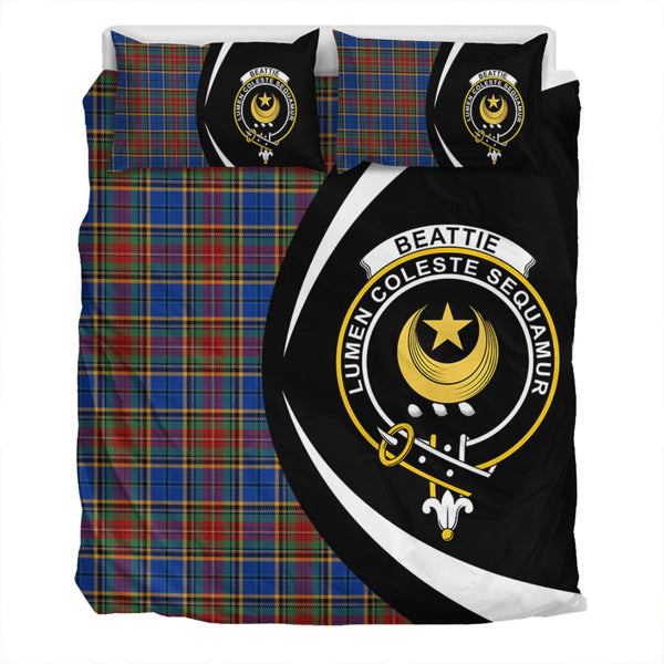 Beattie Modern Clan Badge Tartan Bedding Set Circle Style