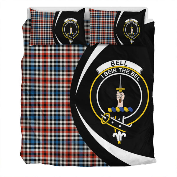 Bell Border (Bell Southern Bell) Ancient Clan Badge Tartan Bedding Set Circle Style