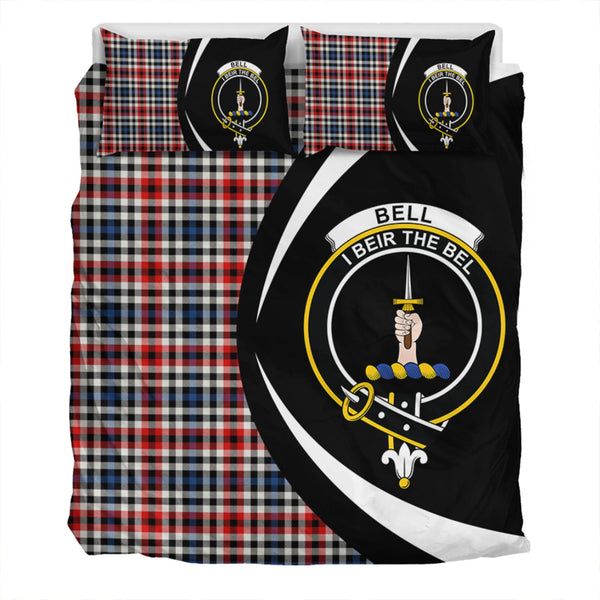 Bell Border (Bell Southern Bell) Modern Clan Badge Tartan Bedding Set Circle Style