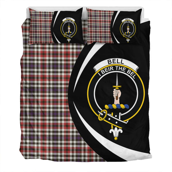 Bell Border (Bell Southern Bell) Weathered Clan Badge Tartan Bedding Set Circle Style