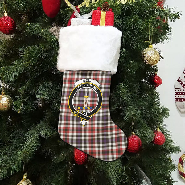 Bell Border (Bell Southern Bell) Weathered Clan Badge Tartan Christmas Stocking