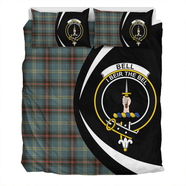 Bell of the Borders Weathered Clan Badge Tartan Bedding Set Circle Style