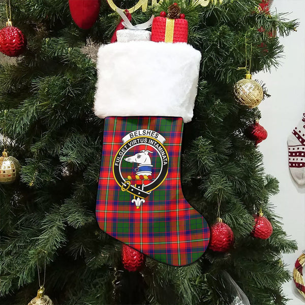 Belshes Clan Badge Tartan Christmas Stocking