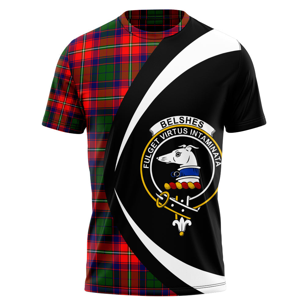 Belshes Clan Badge Tartan T-Shirt Circle Style Personalized