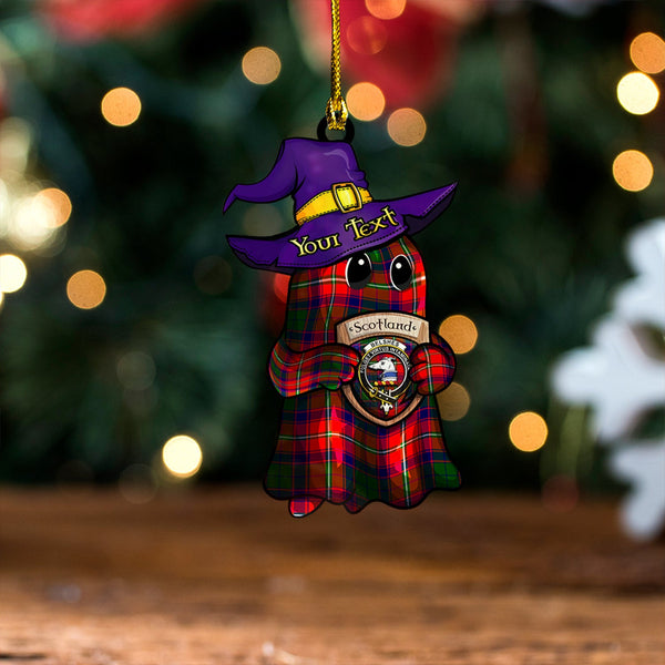 Belshes Clan Badge Tartan Wood Acrylic Ornament Halloween Ghost