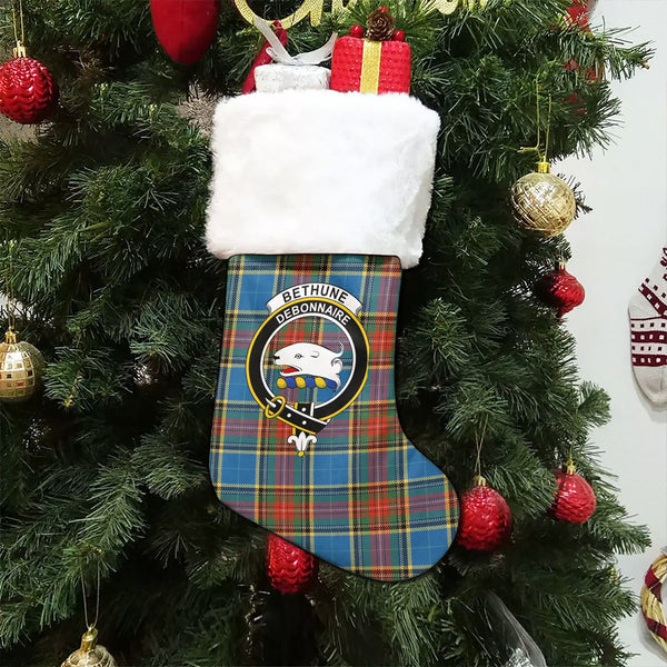 Bethune Ancient Clan Badge Tartan Christmas Stocking