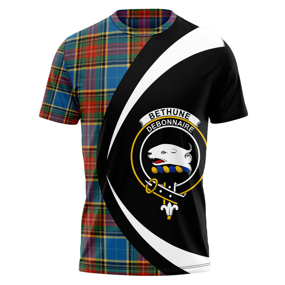 Bethune Ancient Clan Badge Tartan T-Shirt Circle Style Personalized