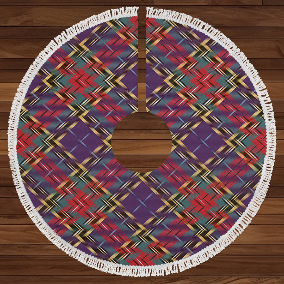 Bethune Weathered Clan Badge Tartan Christmas Tree Skirt