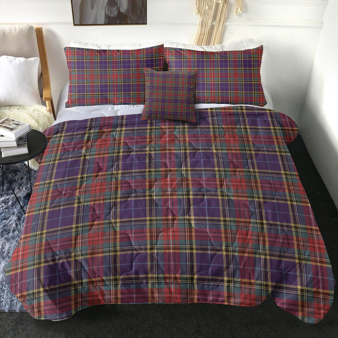 Bethune Weathered Clan Badge Tartan Comforter